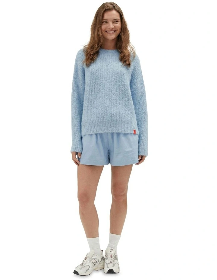 Fluffy Knit Jumper in Blue image 1
