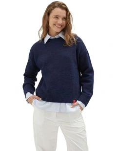 Crew Neck Knit in Navy