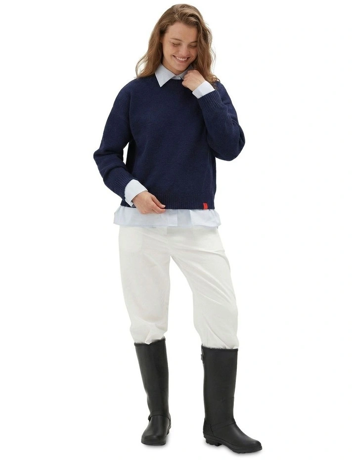 Crew Neck Knit in Navy image 3