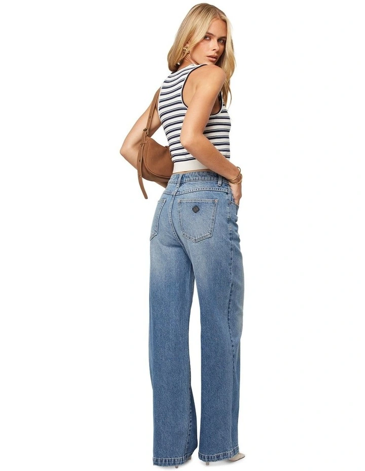 94 Wide Leg Paloma Jeans in Blue image 4