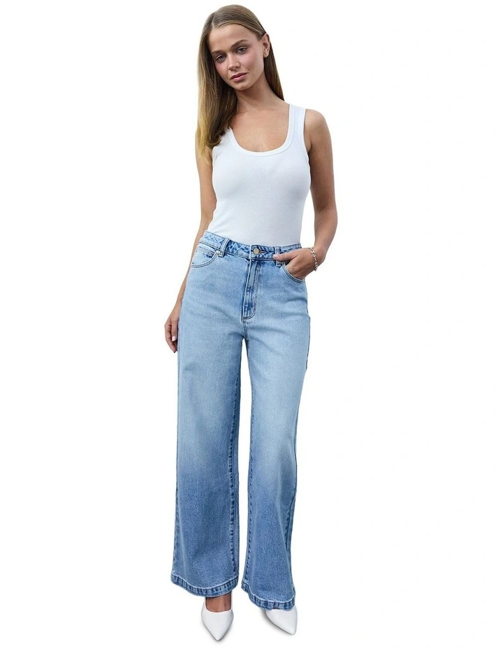 94 High & Wide Petite Jeans in Jody image 3