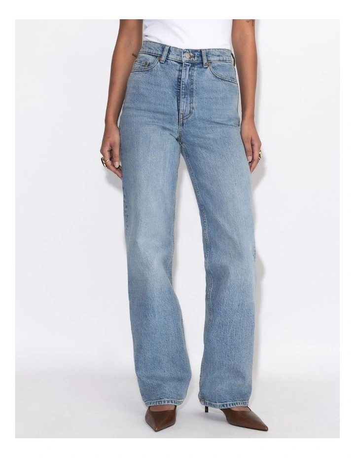 Echo High Straight Jeans in Bay Blue Jay image 1