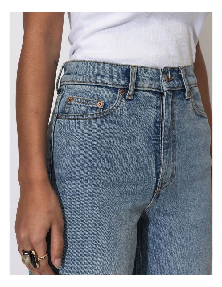 Echo High Straight Jeans in Bay Blue Jay image 3