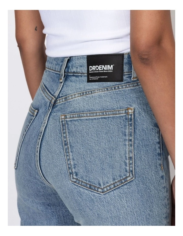 Echo High Straight Jeans in Bay Blue Jay image 4