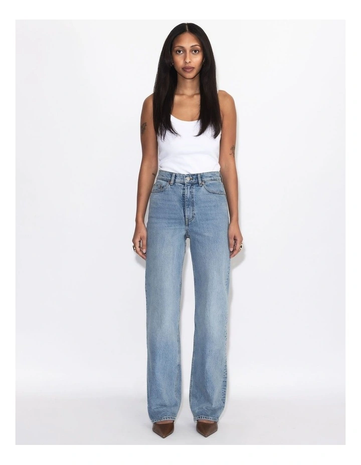 Echo High Straight Jeans in Bay Blue Jay image 5
