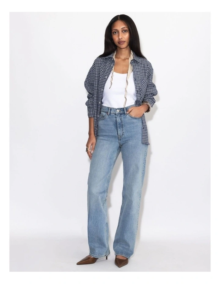 Echo High Straight Jeans in Bay Blue Jay image 6