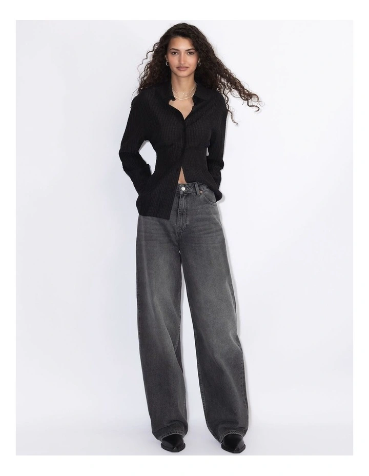 Donna High Relaxed Jeans in Mid Grey Used image 7