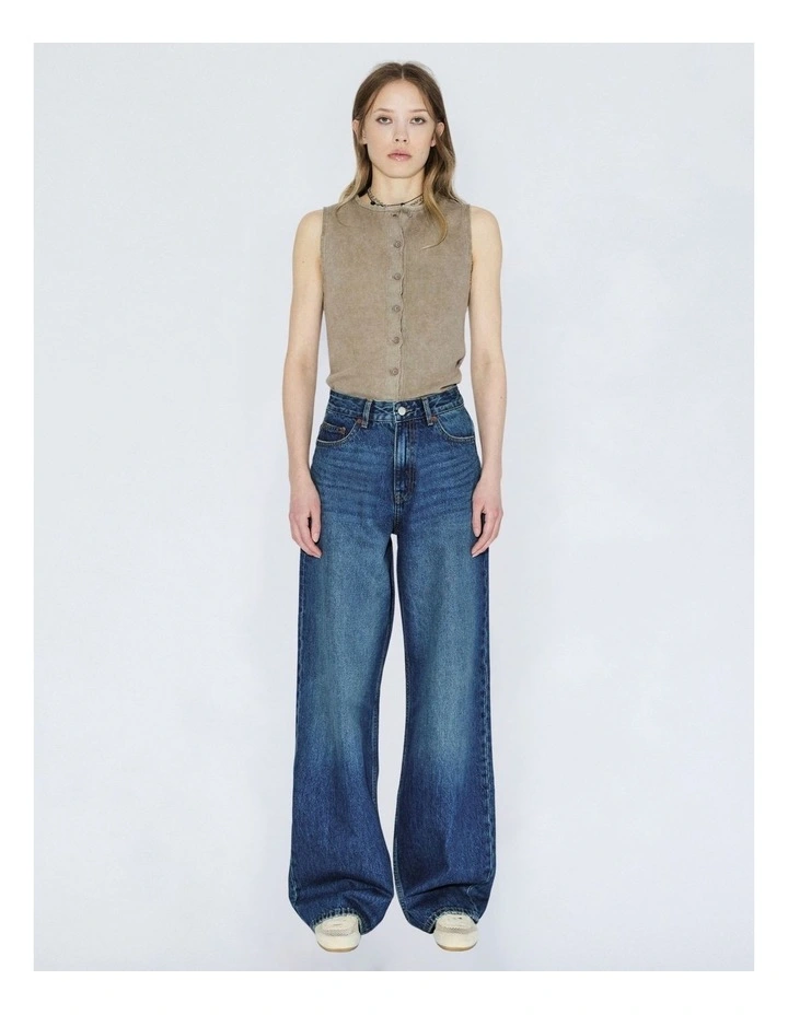 Donna High Relaxed Jeans in Blue image 5
