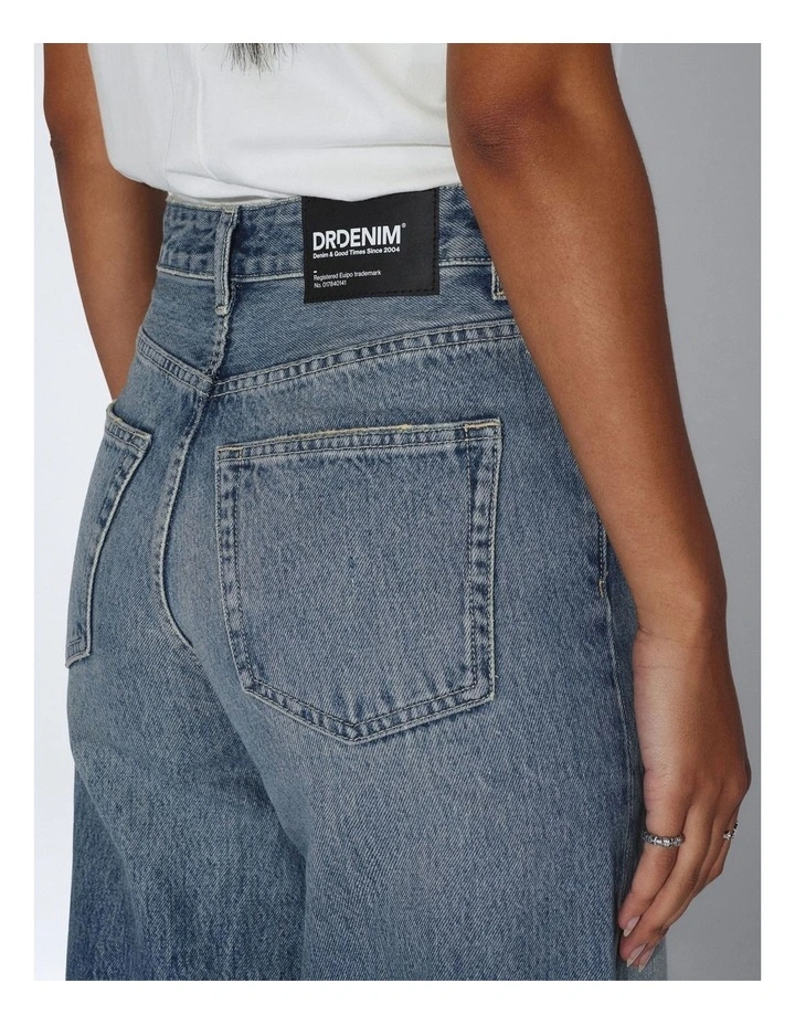 Rhue Low Wide Jeans in Drift Sky Used image 4