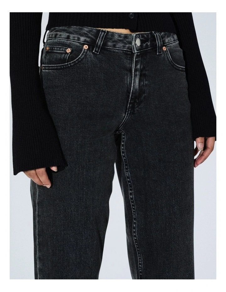 Addy Mid Straight Jean in Tar Aged Black image 3