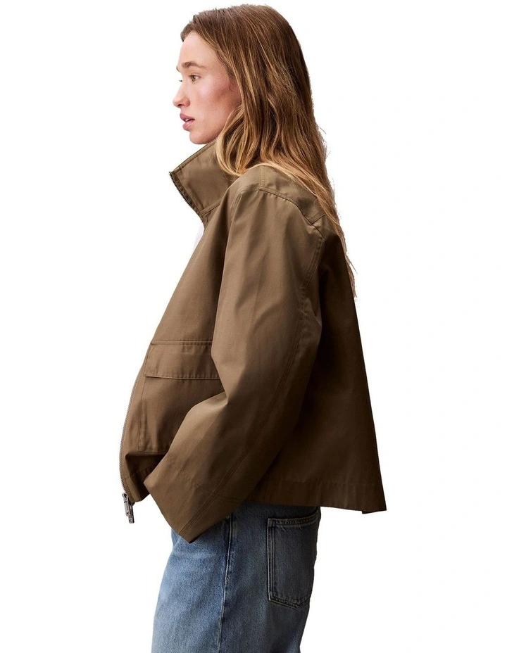 Short Cotton Jacket in Multi image 3