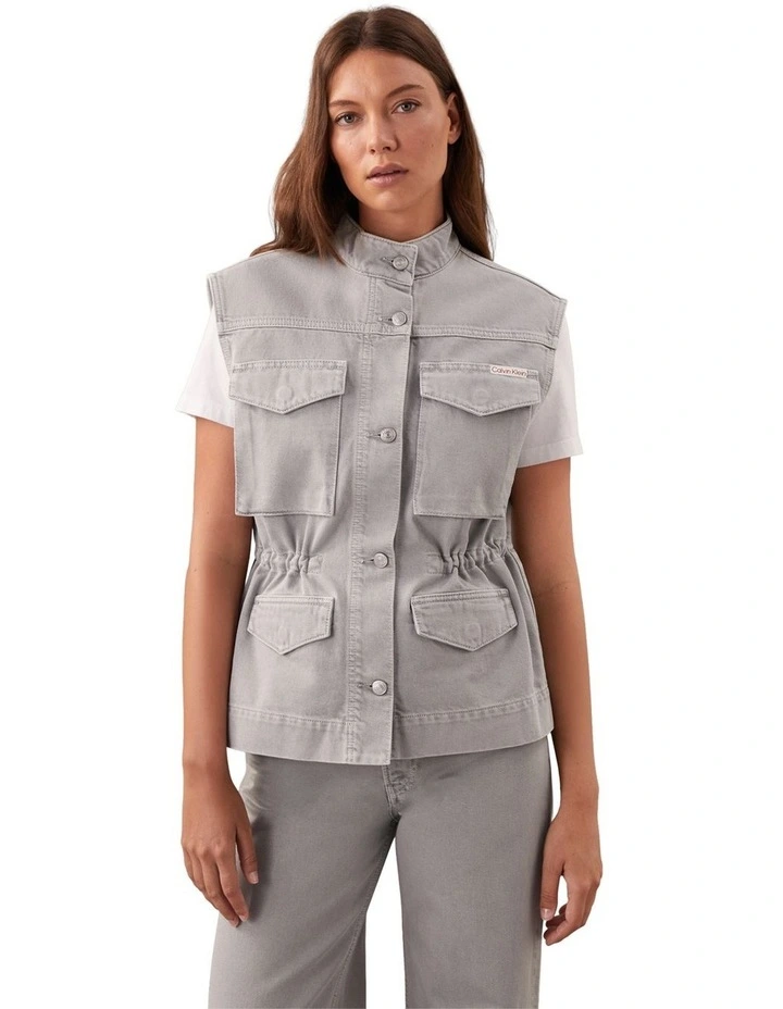 Utility Field Vest in Soft Grey image 1