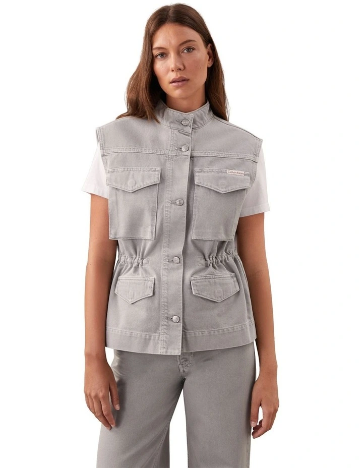 Utility Field Vest in Soft Grey image 1