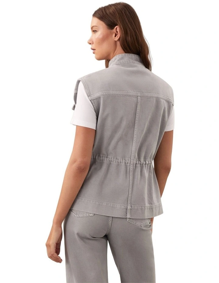 Utility Field Vest in Soft Grey image 2