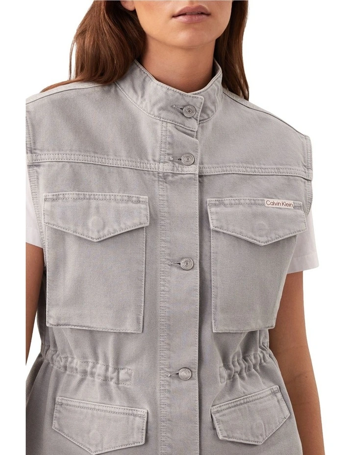 Utility Field Vest in Soft Grey image 3