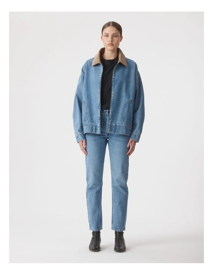 Gina Oversized Bomber Jacket in Tonal image 1