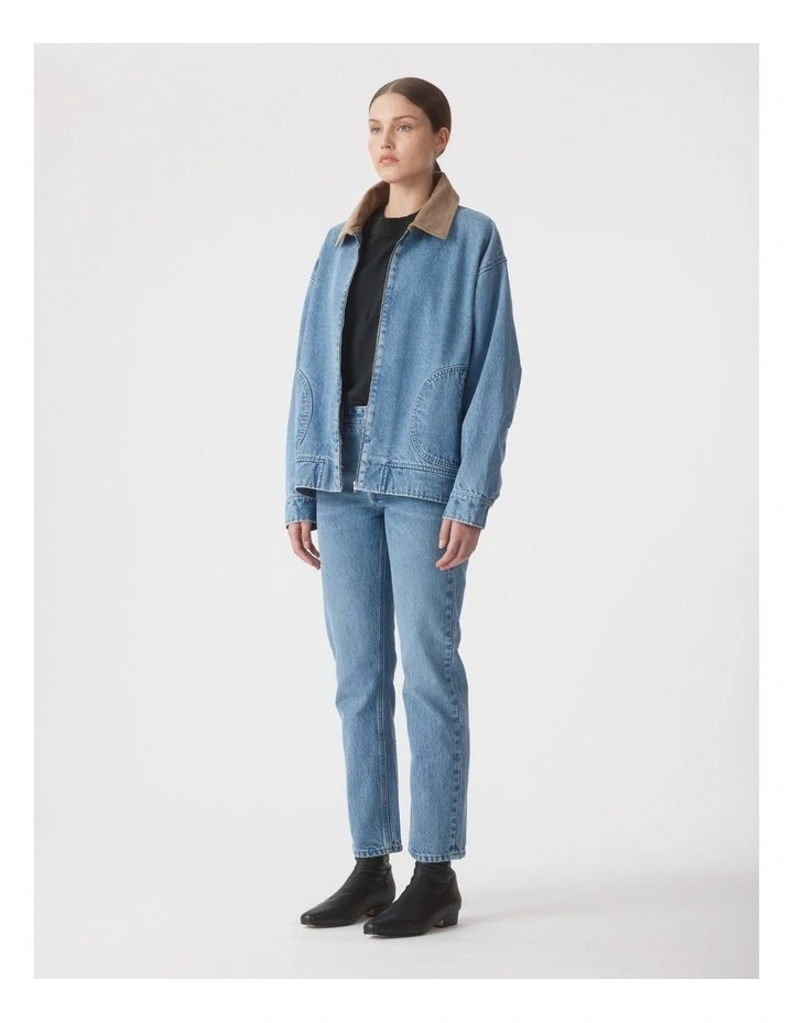 Gina Oversized Bomber Jacket in Tonal image 3