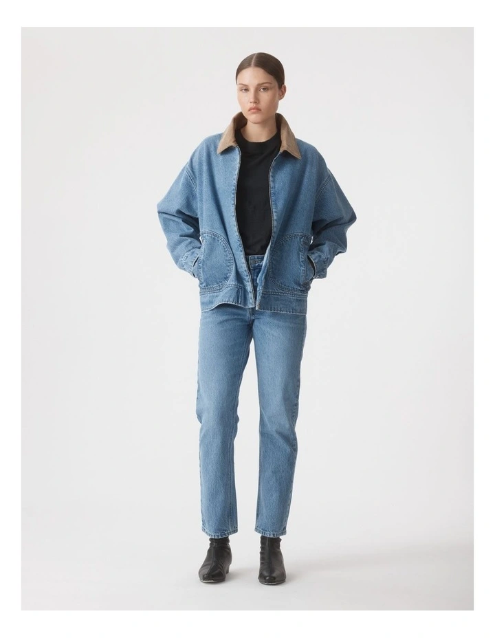 Gina Oversized Bomber Jacket in Tonal image 4