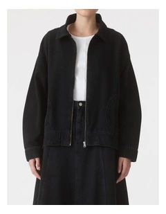 Gina Oversized Bomber Jacket in Shadow