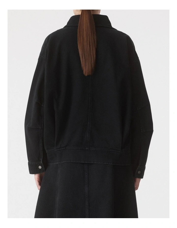 Gina Oversized Bomber Jacket in Shadow image 2