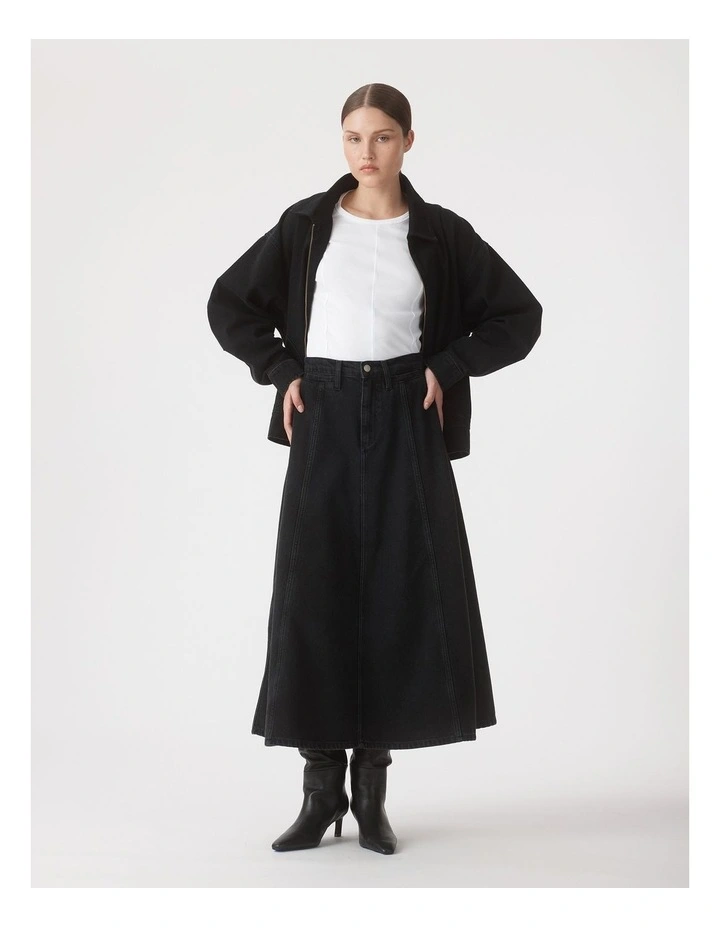 Gina Oversized Bomber Jacket in Shadow image 4