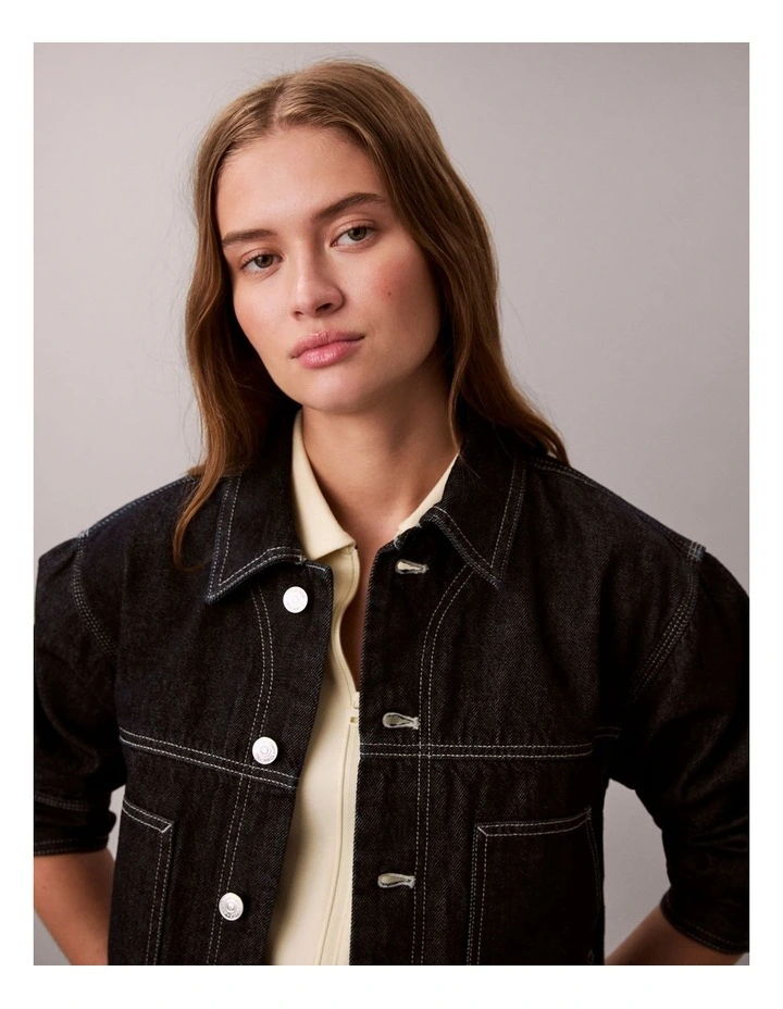 Denim Workwear Jacket in Blue image 4