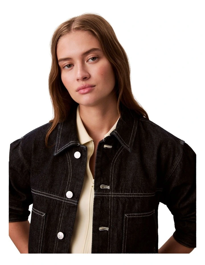 Denim Workwear Jacket in Blue image 4