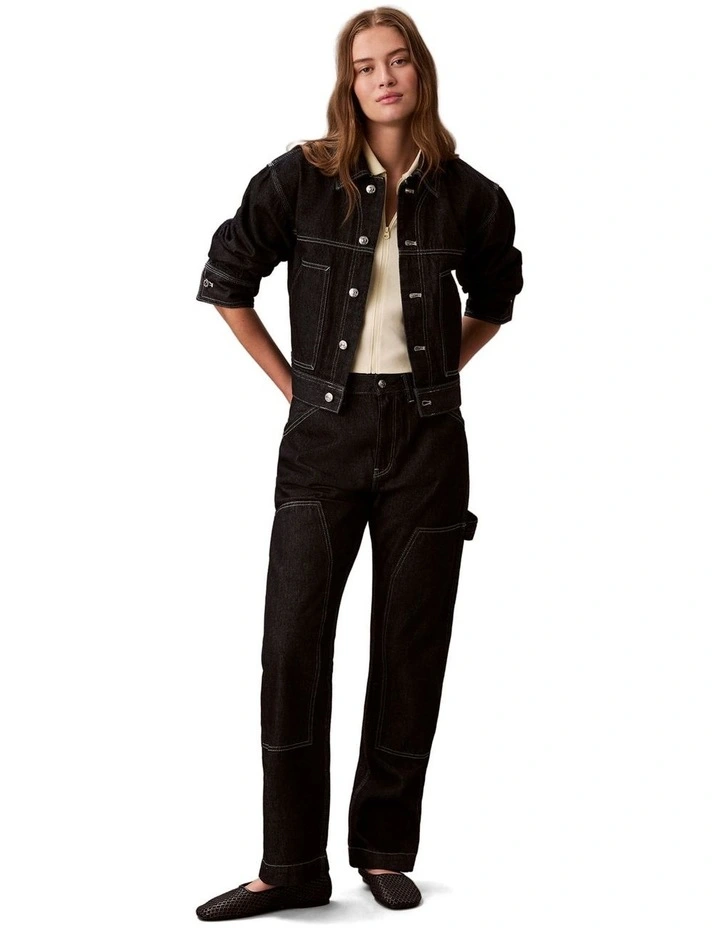 Denim Workwear Jacket in Blue image 5