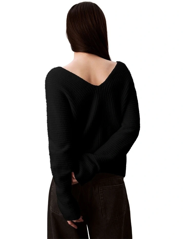 Long Sleeve Button Up Alpaca Blend Cardigan image 5