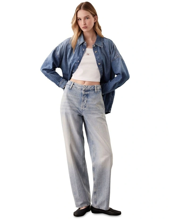 Relaxed Linen Denim Shirt in Daytona image 3