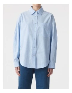 Evangeline Shirt in Pinstripe