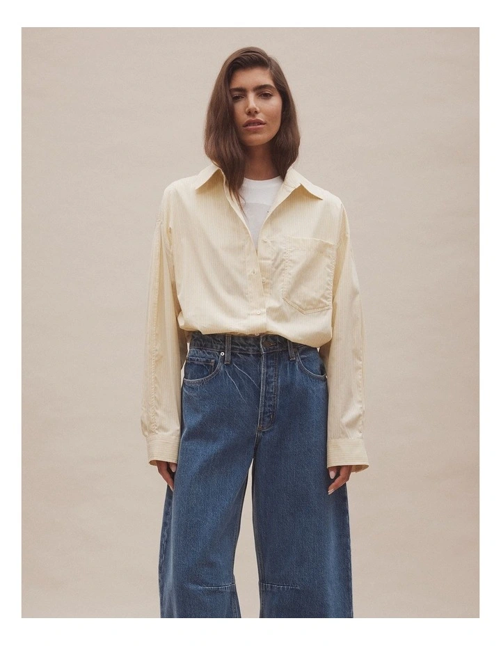 Evangeline Shirt in Flax Stripe image 5