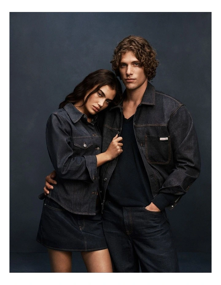 Denim Trucker Shirt in Iconic Indigo image 7