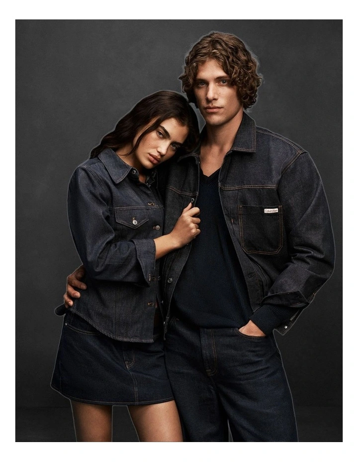 Denim Trucker Shirt in Iconic Indigo image 7