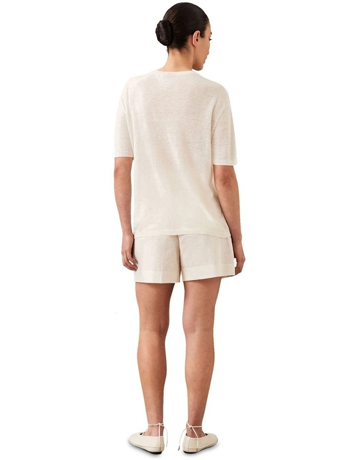 Lux Linen Top in Cream image 2
