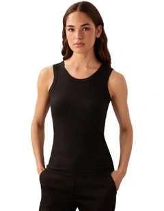 Modal Rib Tank in Black