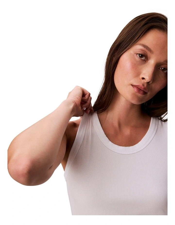 Modal Rib Tank in White image 5