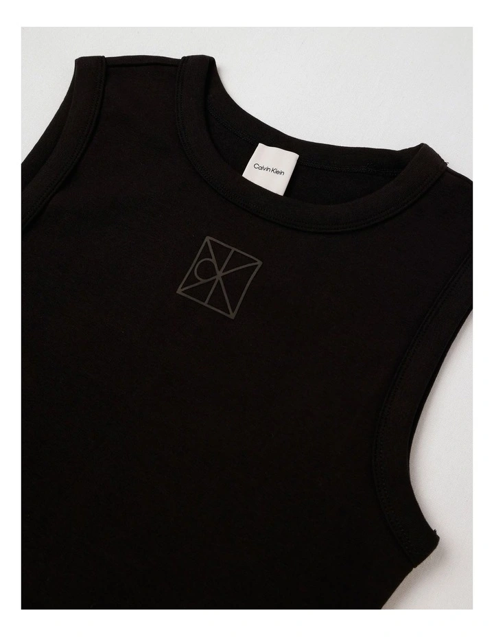Refined Rib Short Sleeve Emblem Tank image 3