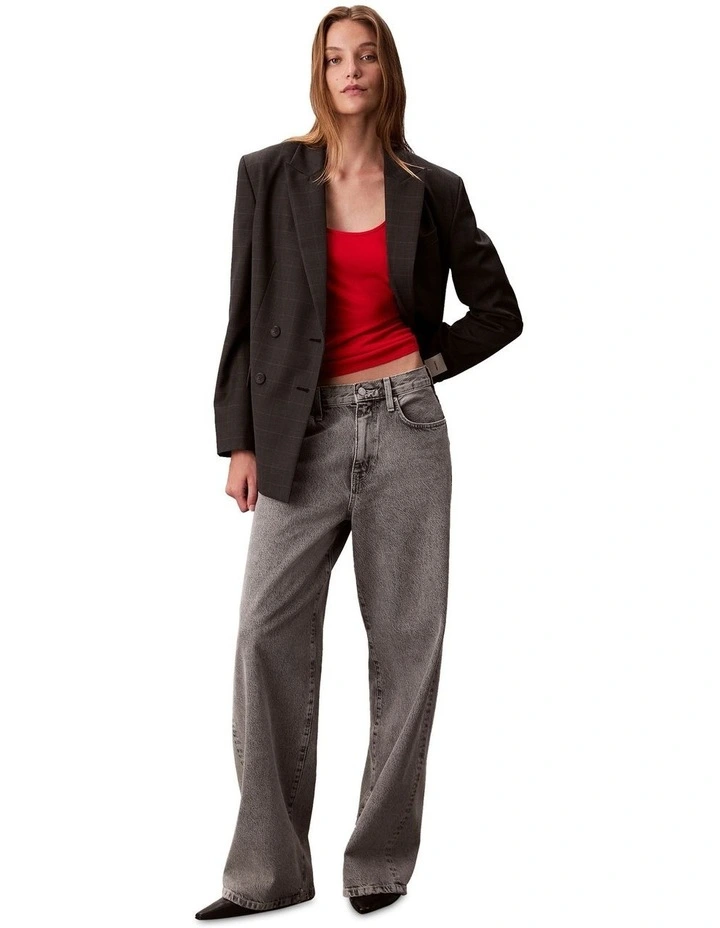 Fine Gauge Viscose Tank in Red image 5