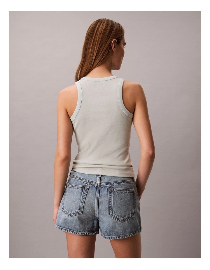 Logo Graphic Rib Tank Top in Pale Meadow image 2