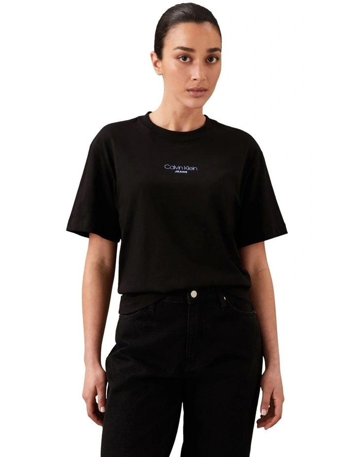 Boxy Logo T-shirt in Black image 3