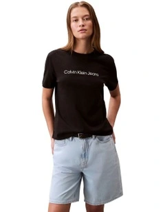 Institutional Logo Classic Tee in Black