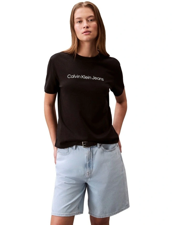 Institutional Logo Classic Tee in Black image 1