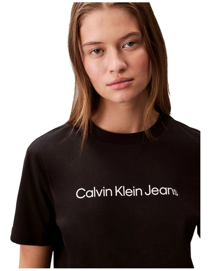 Institutional Logo Classic Tee in Black image 3