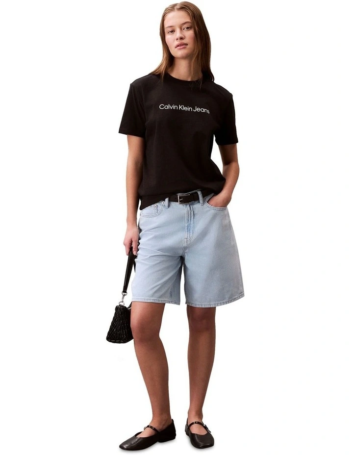 Institutional Logo Classic Tee in Black image 4