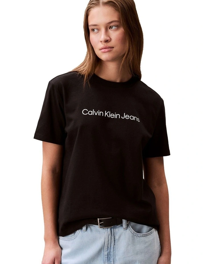 Institutional Logo Classic Tee in Black image 5