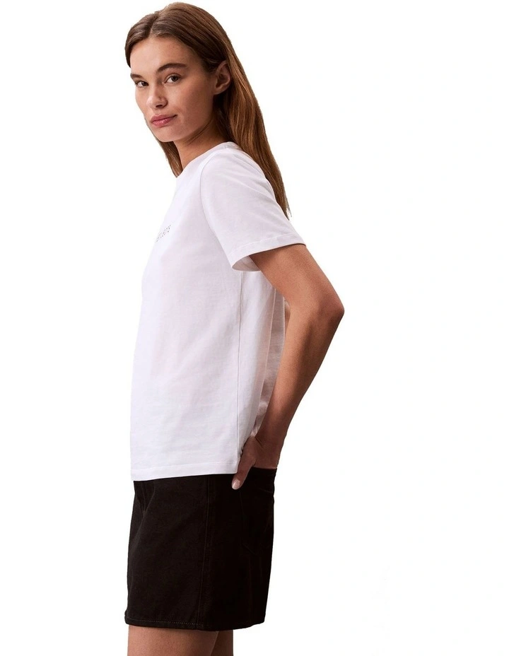 Institutional Logo Classic Tee in Brilliant White image 3