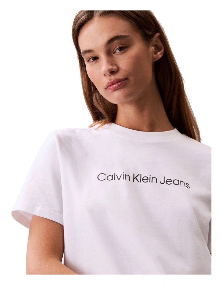 Institutional Logo Classic Tee in Brilliant White image 4