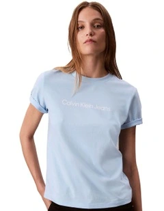 Institutional Logo Classic Tee in Cerulean