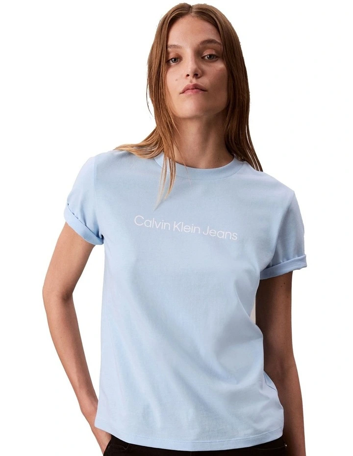 Institutional Logo Classic Tee in Cerulean image 1